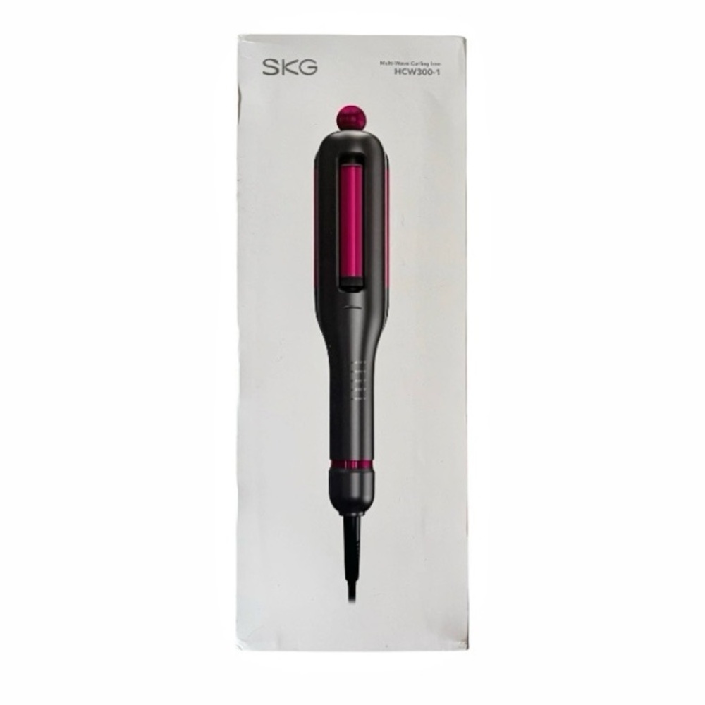 NIB SKG HCW300-1 Multi-Wave Curling Iron • 5 Heat Settings • Auto-Off